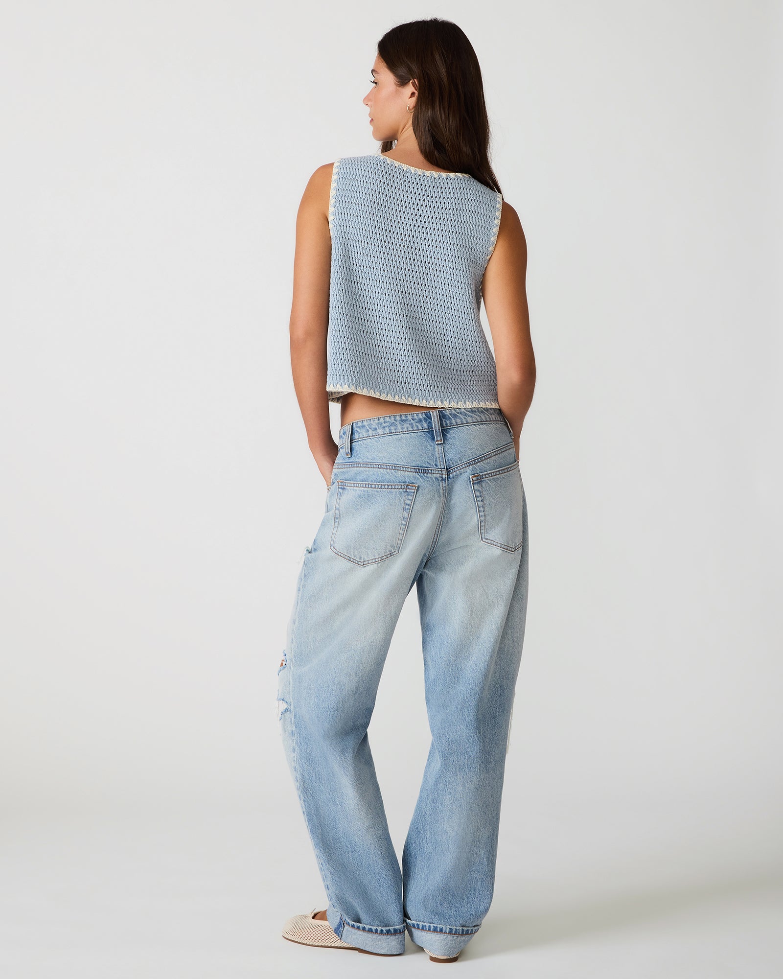 ANNYA SWEATER VEST BLUE ICE - view 5