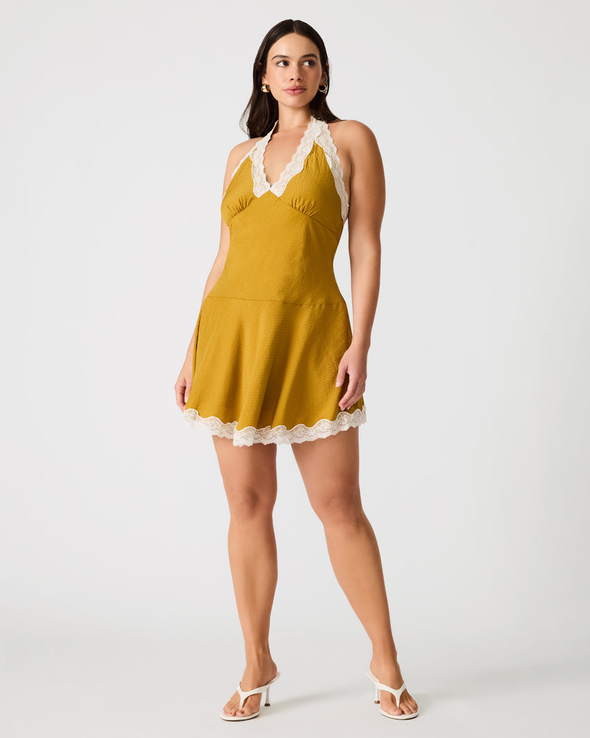LIZA DRESS THYME GREEN - view 6