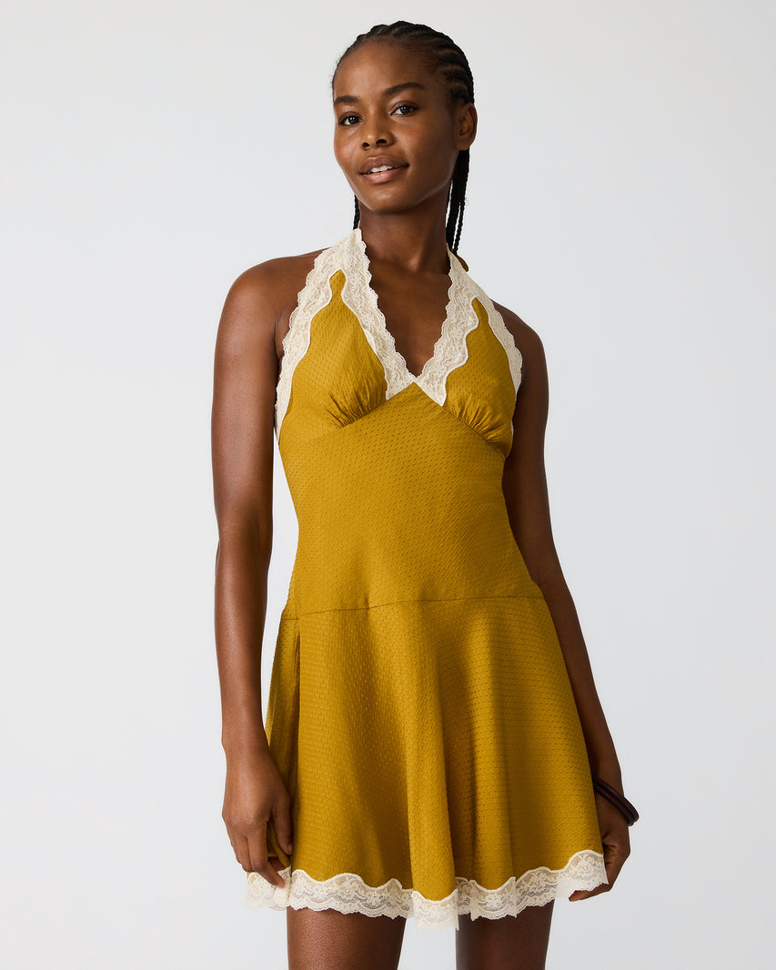 LIZA DRESS THYME GREEN - view 2