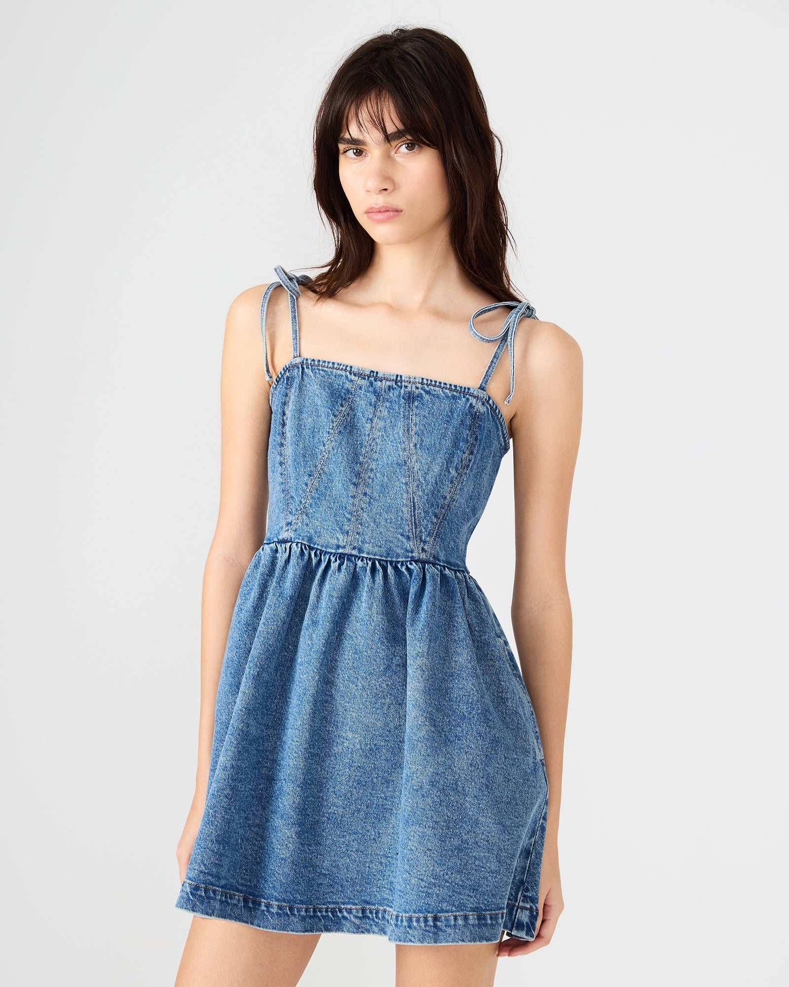 Steve Madden Women's Meaghan Dress Sleeveless Dresses - Blue Heather - Size XS