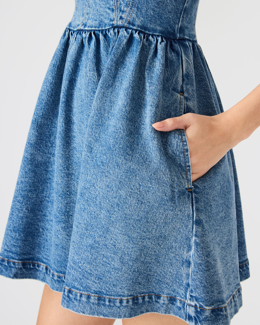 MEAGHAN DRESS BLUE HEATHER - view 4