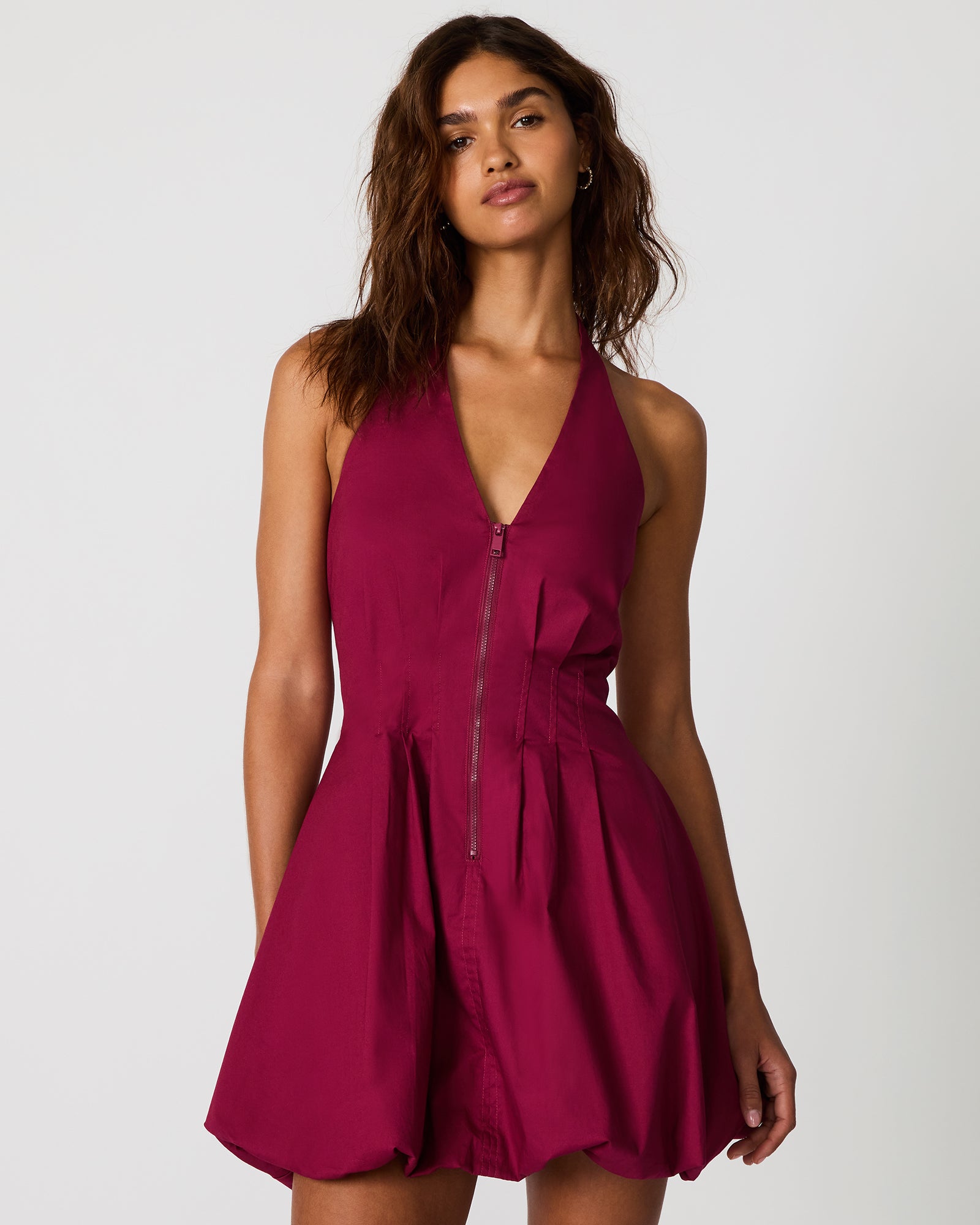 DIANNA DRESS DARK RED - view 3