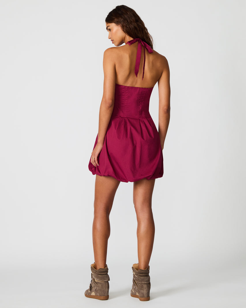 DIANNA DRESS DARK RED - view 6