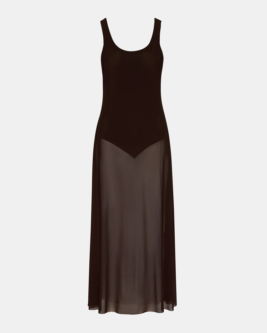 SHARLENE DRESS CHICORY COFFEE - view 7
