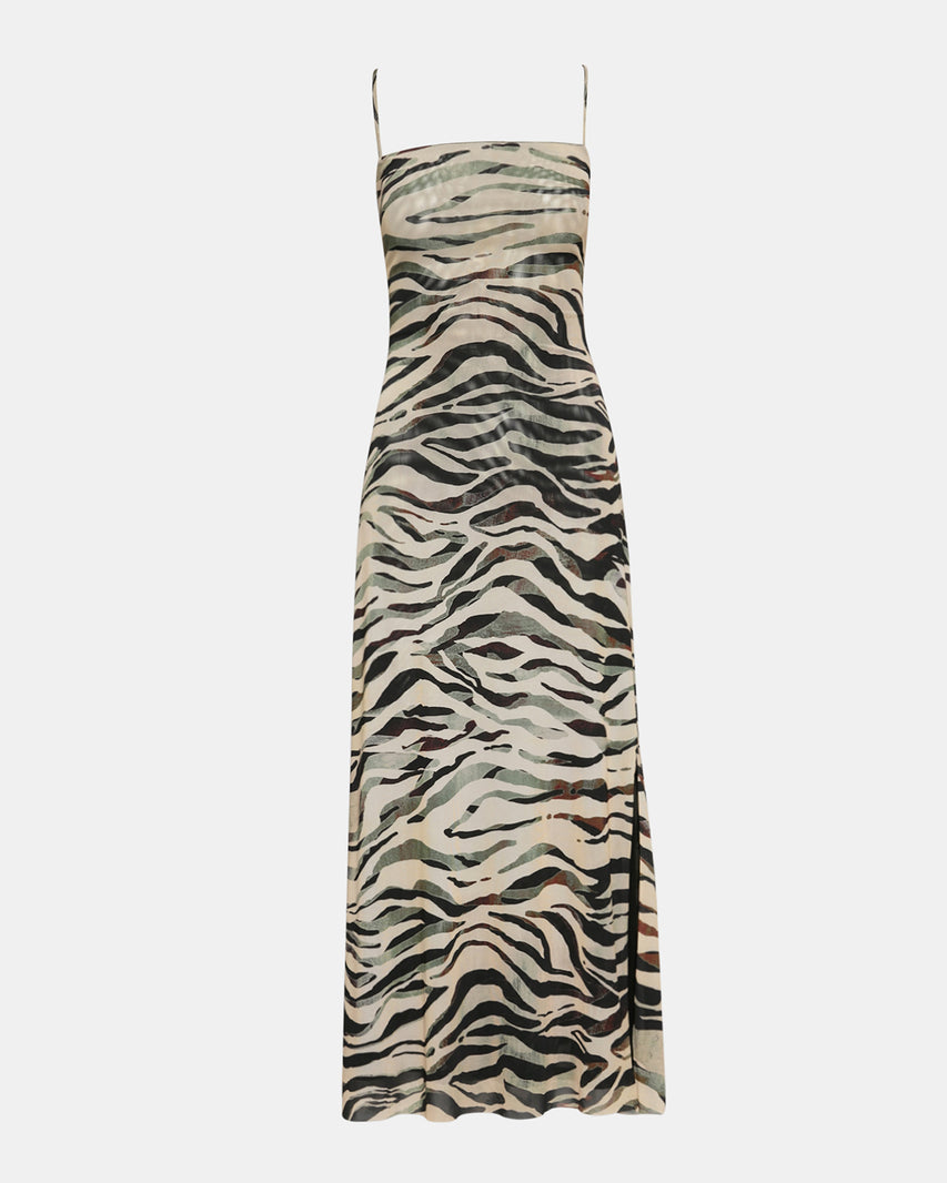ADELLA DRESS CARAMEL ZEBRA - view 11