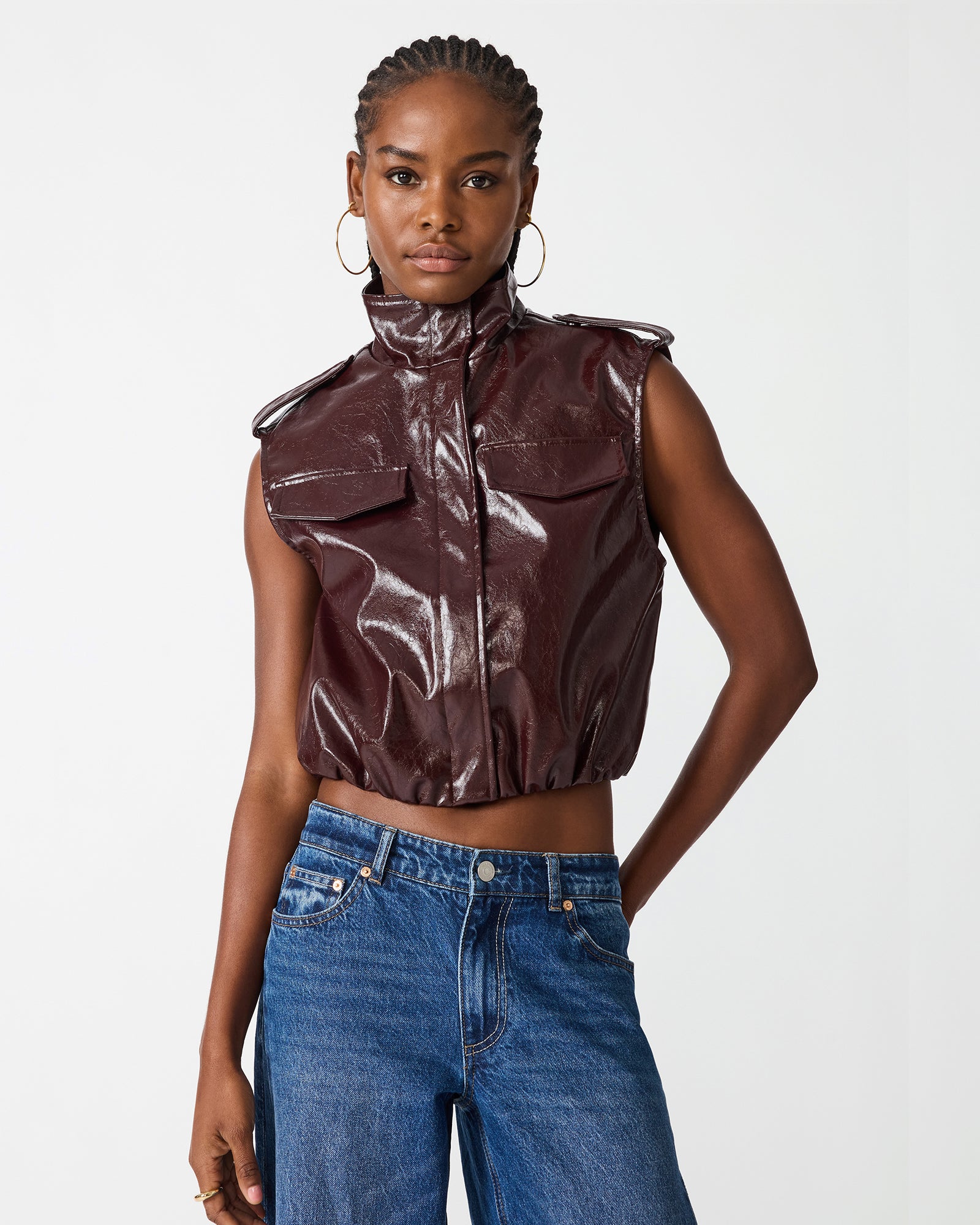 LUXIE VEST DEEP FIG - view 2