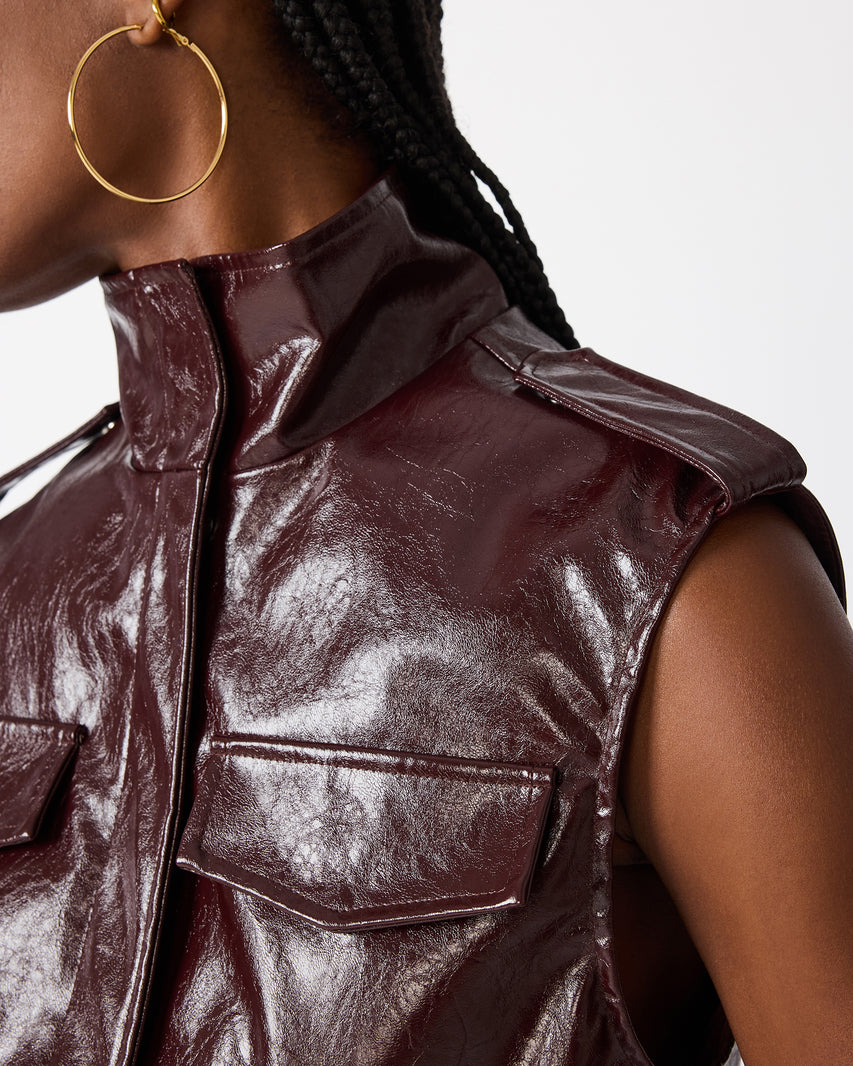 LUXIE VEST DEEP FIG - view 5
