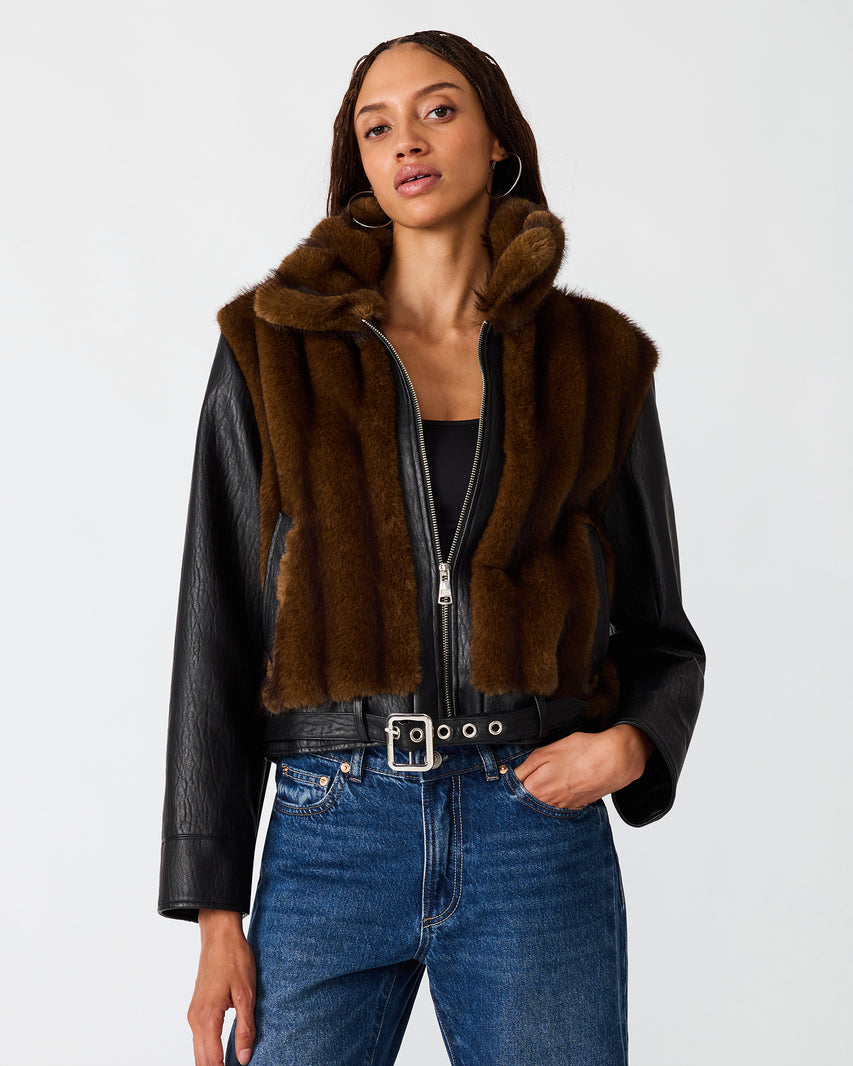 RYLAND JACKET FUR PRINT - view 2