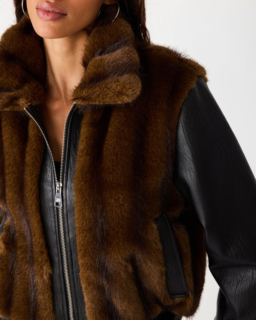 RYLAND JACKET FUR PRINT - view 5