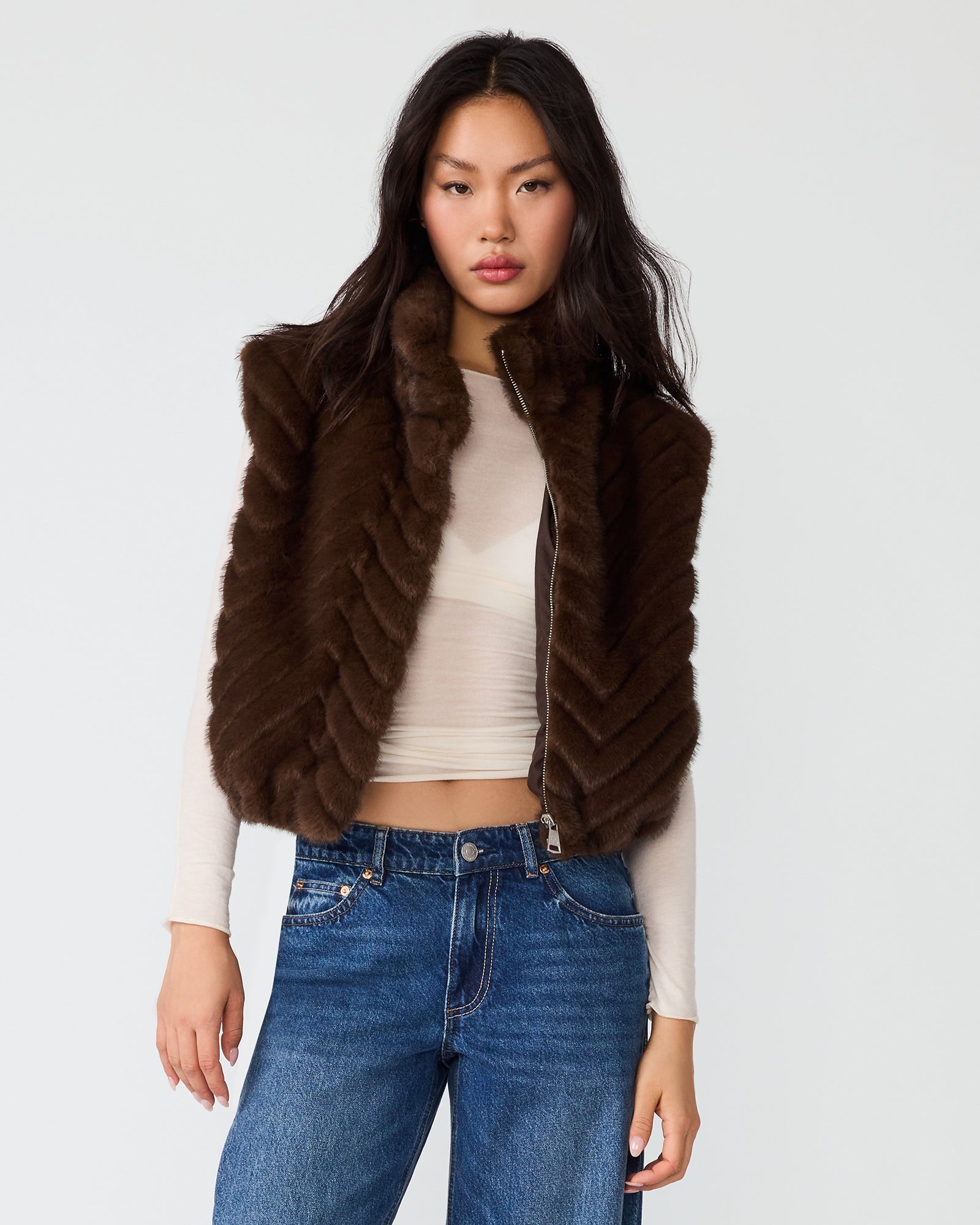 LUXIE VEST DARK ESPRESSO - view 2