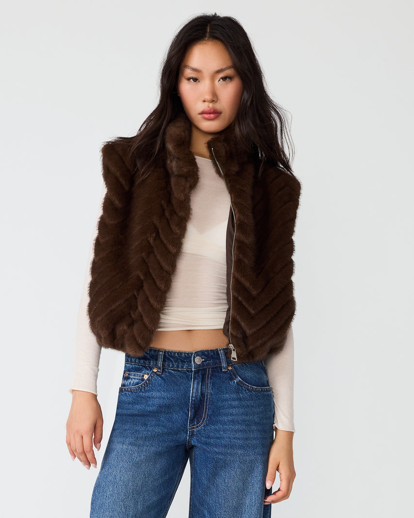 LUXIE VEST DARK ESPRESSO - view 2