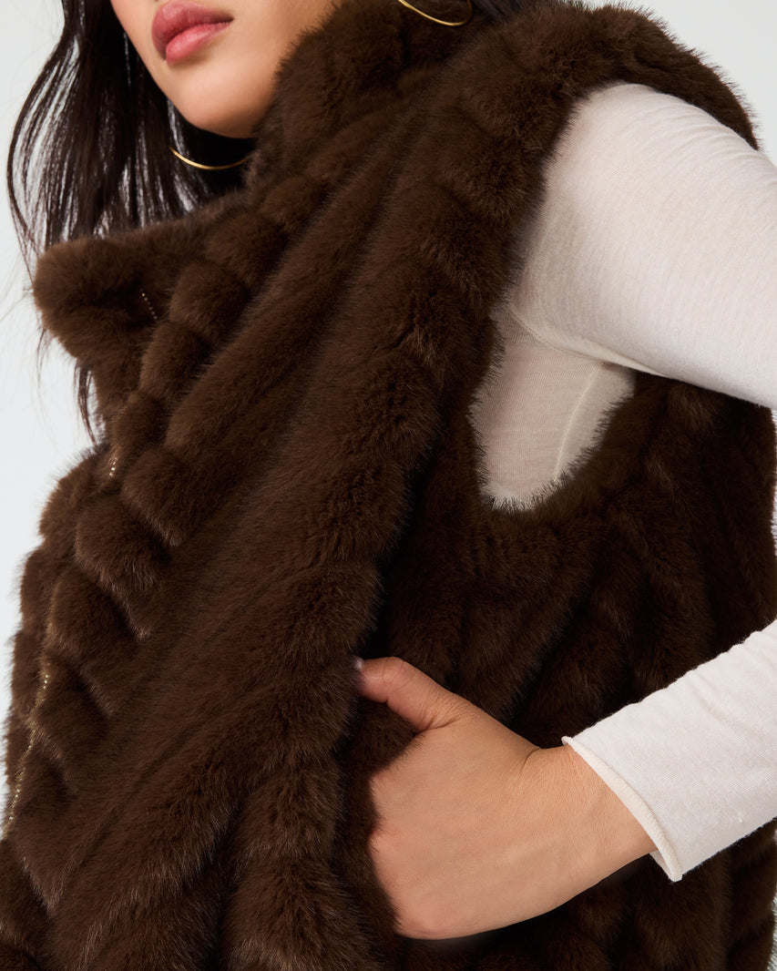 LUXIE VEST DARK ESPRESSO - view 5