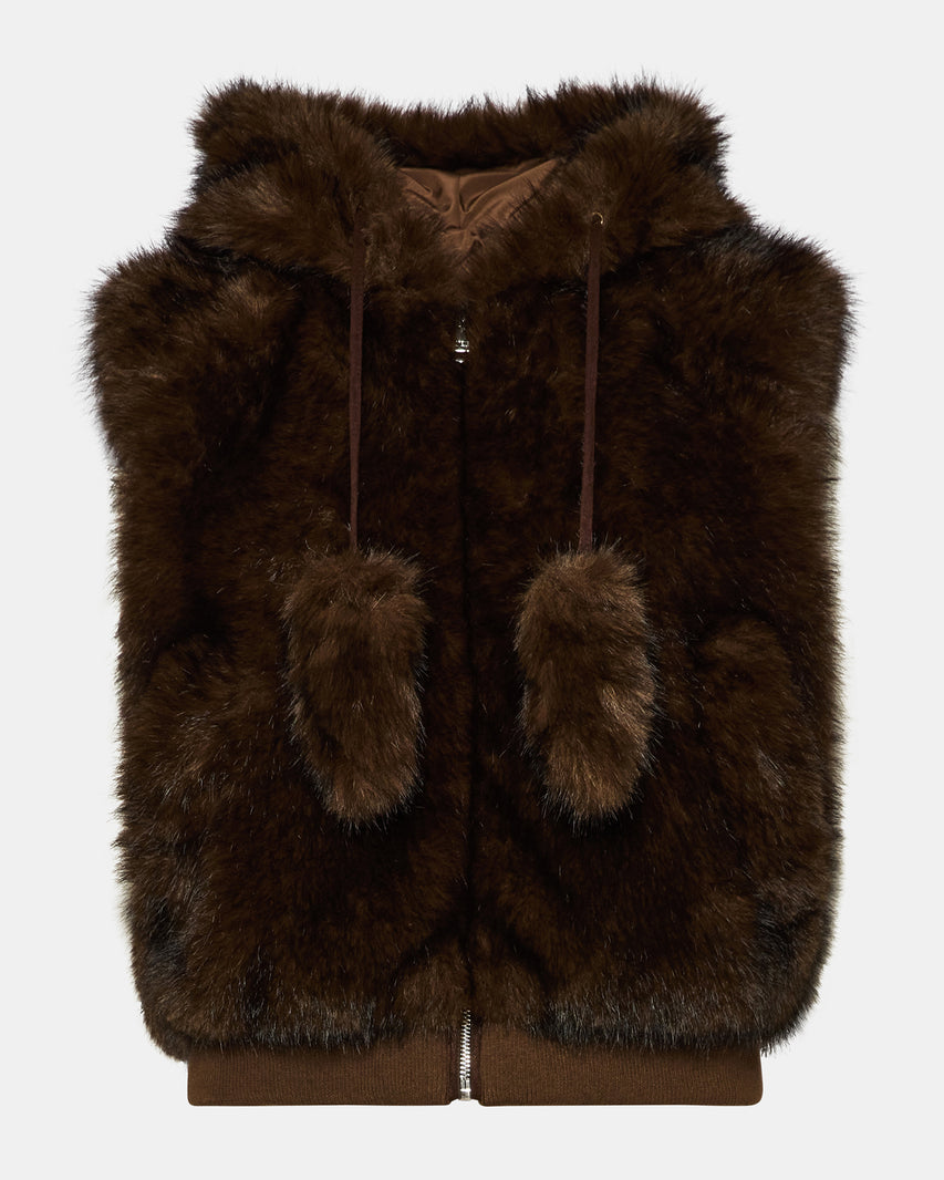 SOPHEE VEST FOSSIL BROWN - view 9