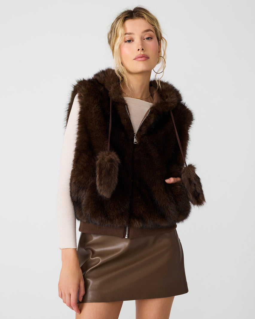 SOPHEE VEST FOSSIL BROWN - view 2