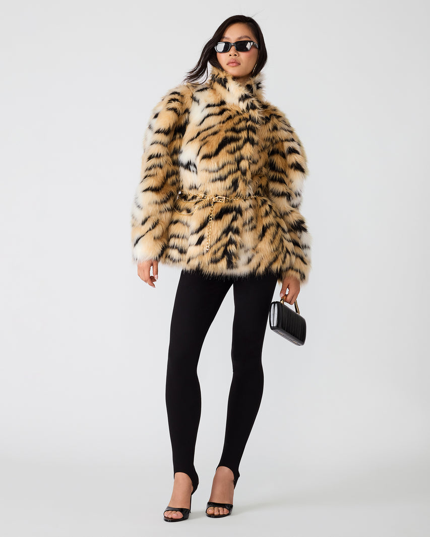 ALEXX COAT BLACK MULTI