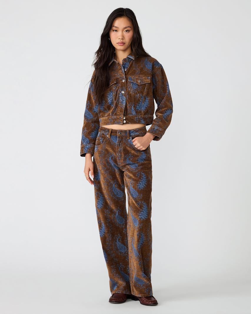 DOVE JACKET TEAL PAISLEY