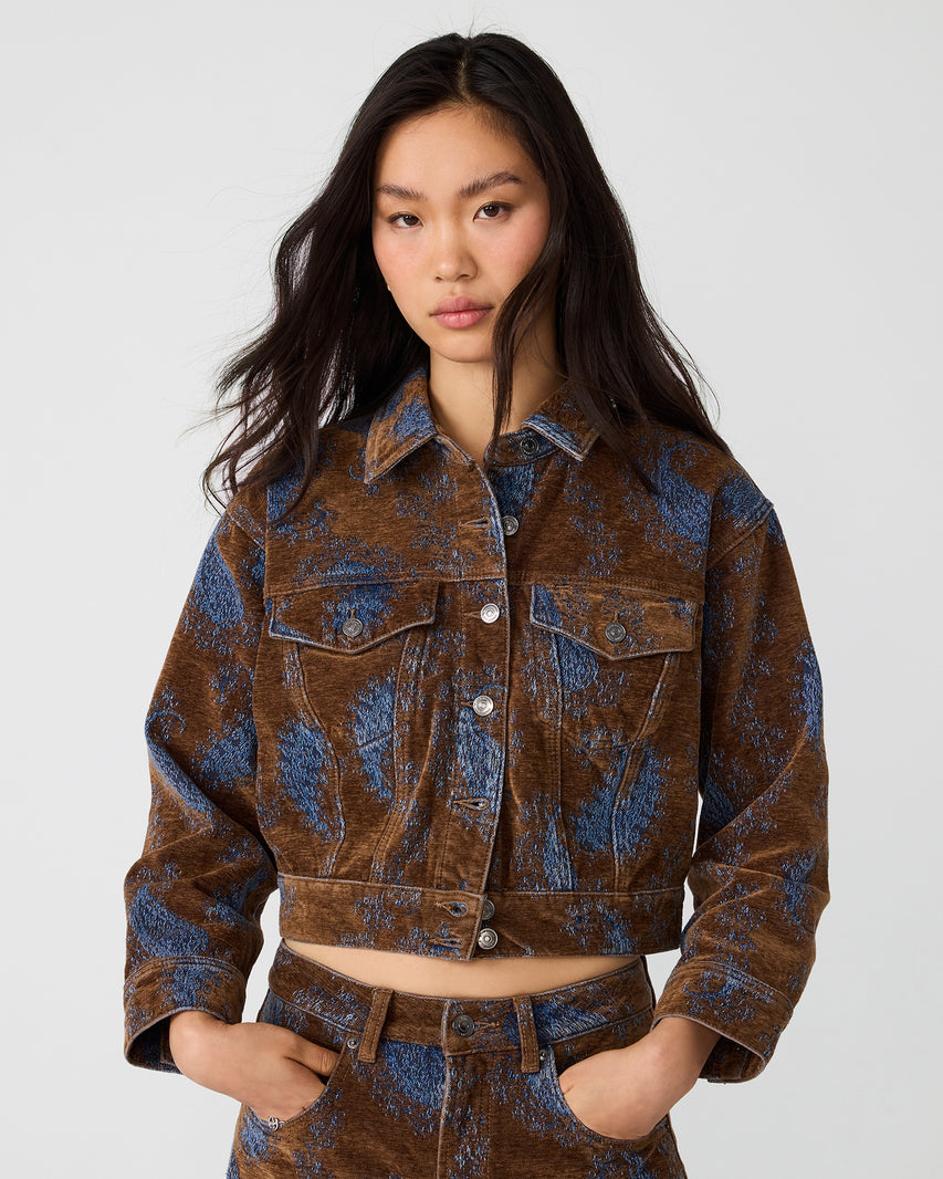 DOVE JACKET TEAL PAISLEY - view 2