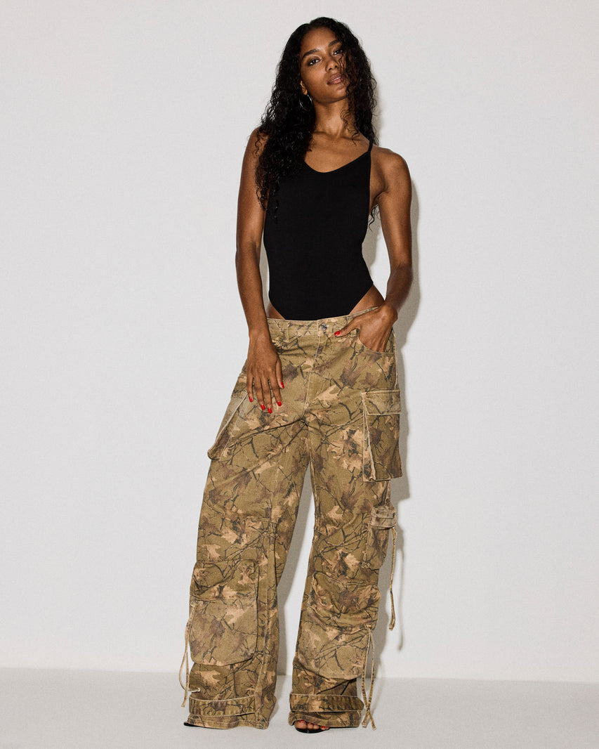 DUO PANT Forest Green Women's Utility Cargo Pants | Steve Madden