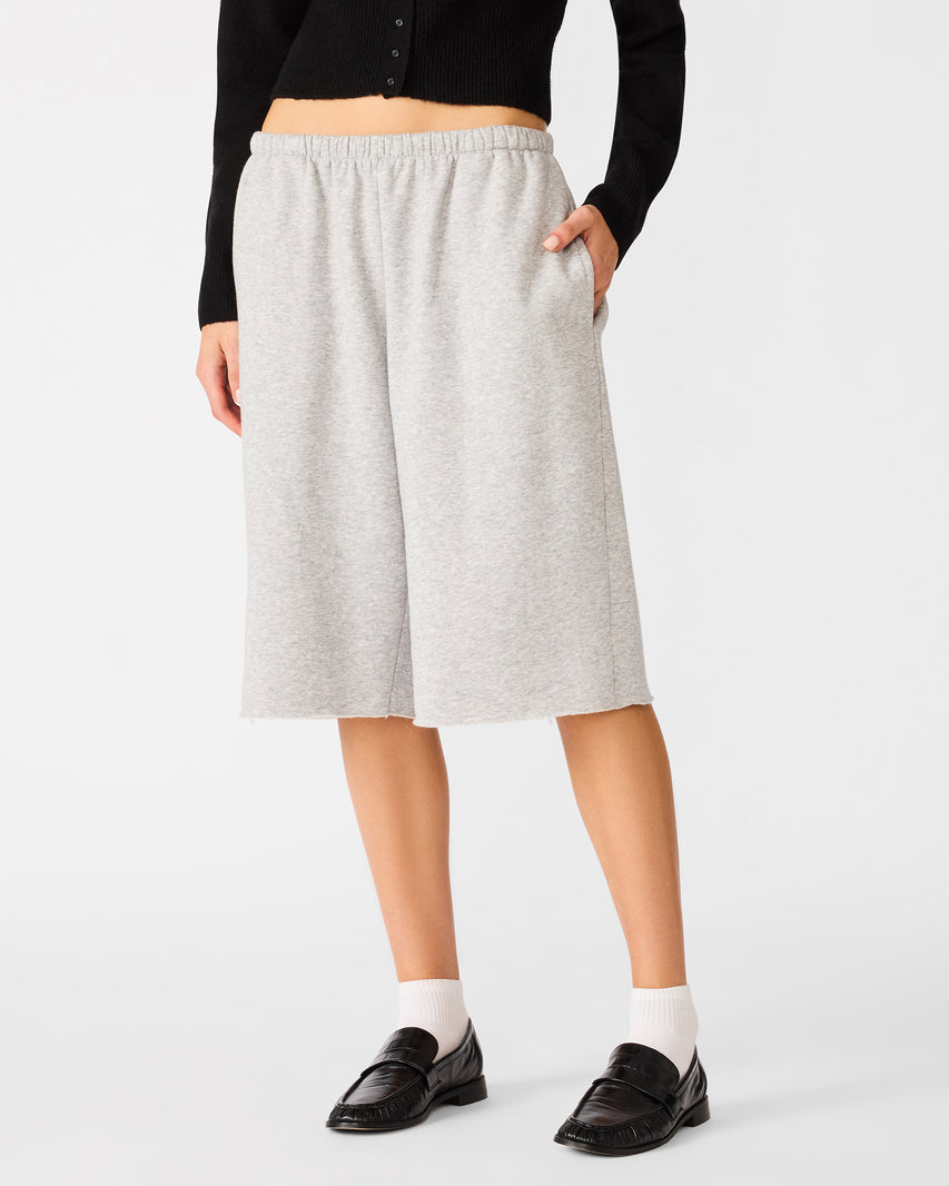 FLEECE SWEAT SHORT LIGHT HEATHER GREY - view 2