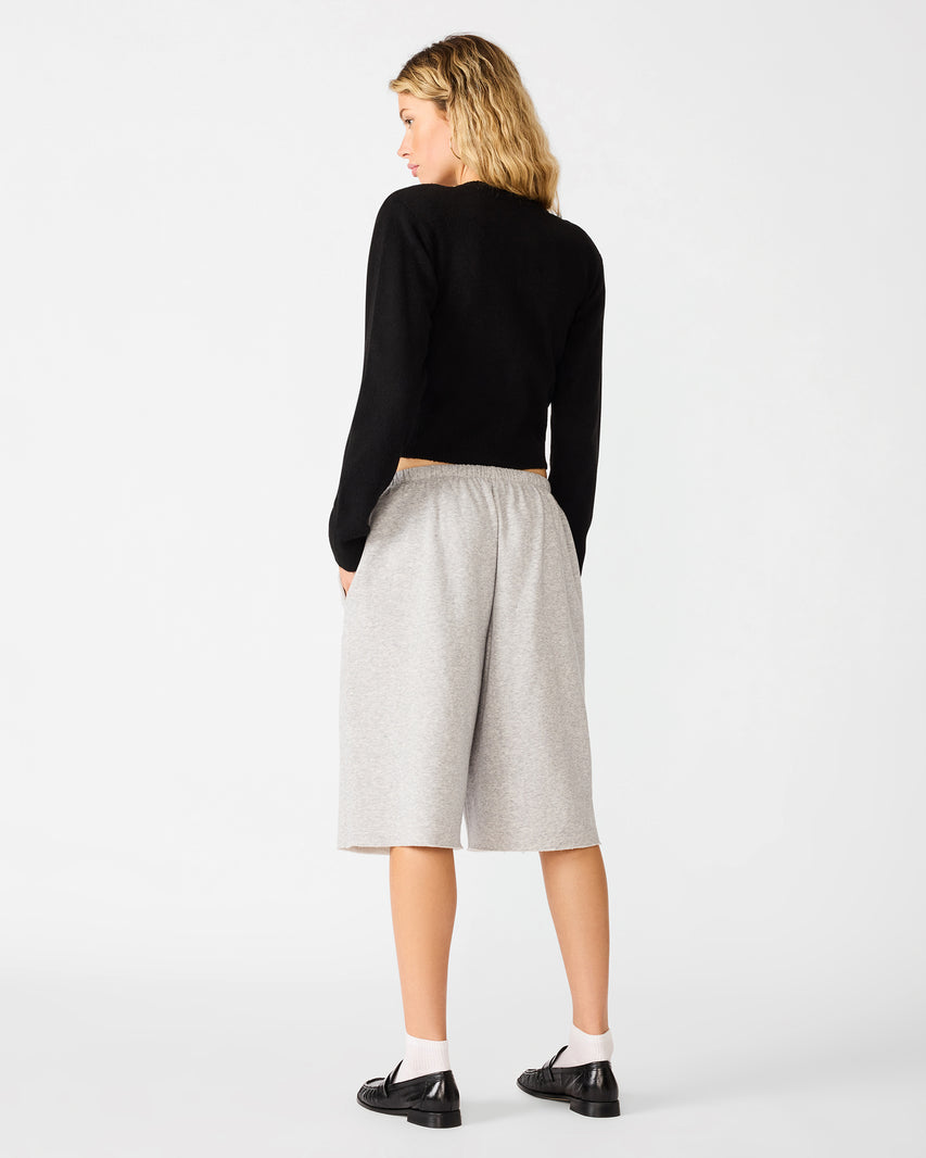 FLEECE SWEAT SHORT LIGHT HEATHER GREY - view 4