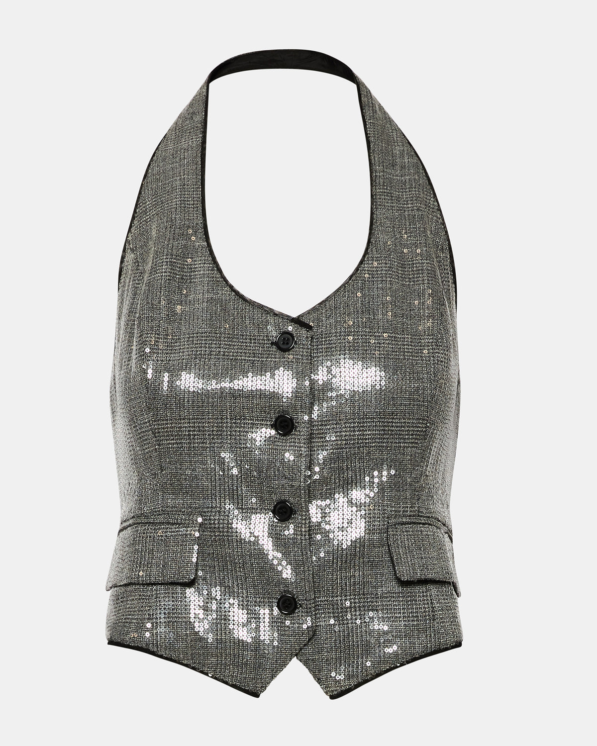 CHANDELLER VEST BLACK PLAID - view 6