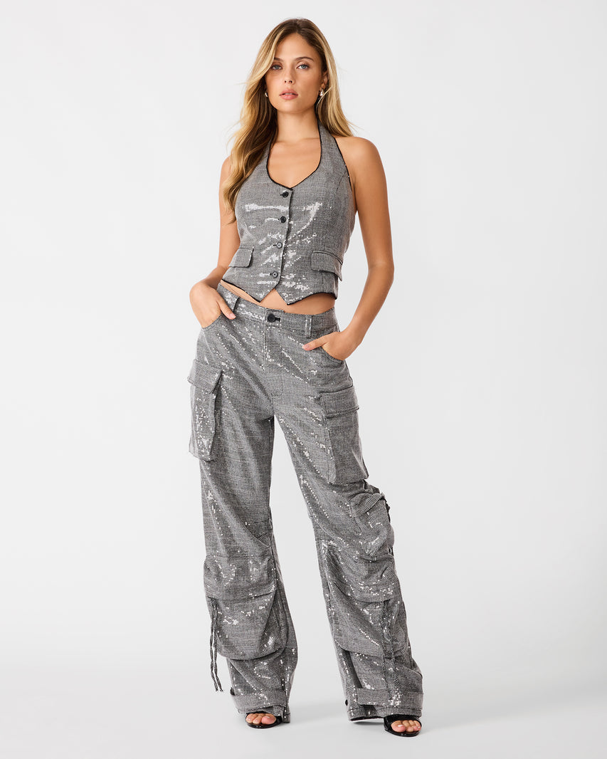 CHANDELLER VEST BLACK PLAID - view 2