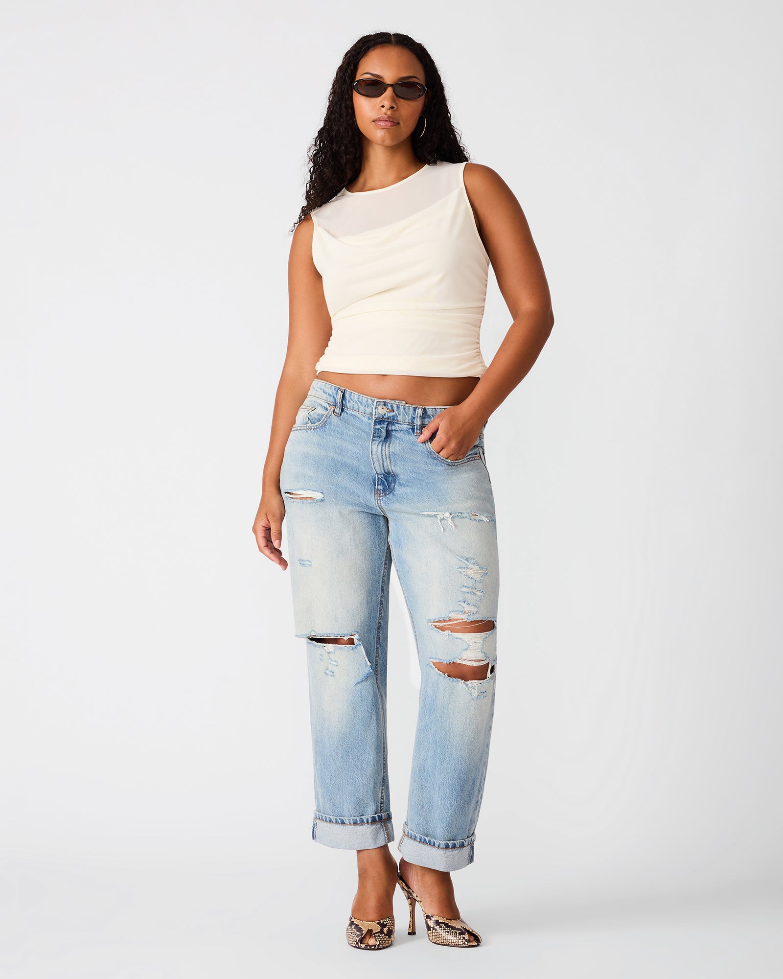 ROMAN KNIT TOP CREAM - view 6