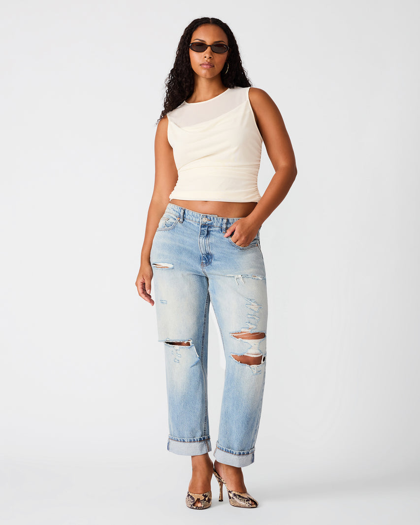 ROMAN KNIT TOP CREAM - view 6