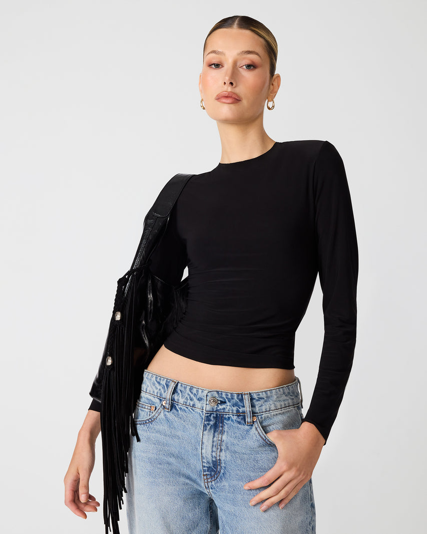 SELINE KNIT TOP BLACK