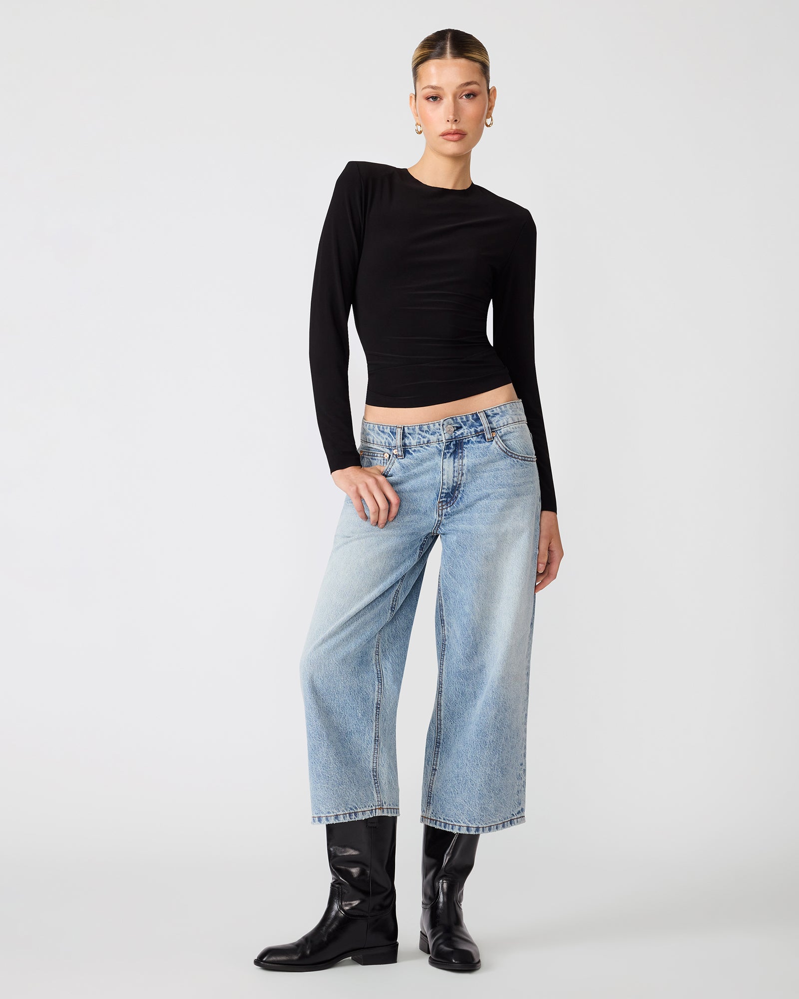 SELINE KNIT TOP BLACK - view 2