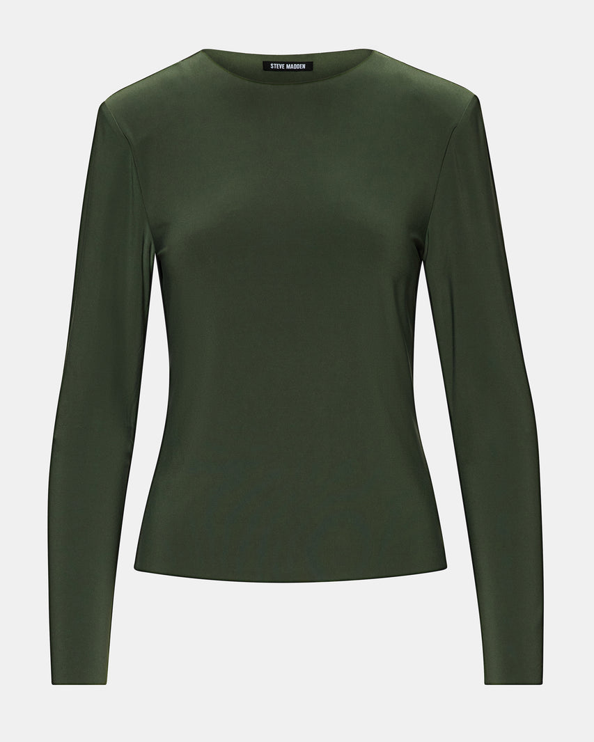 SELINE KNIT TOP DARK OLIVE - view 8