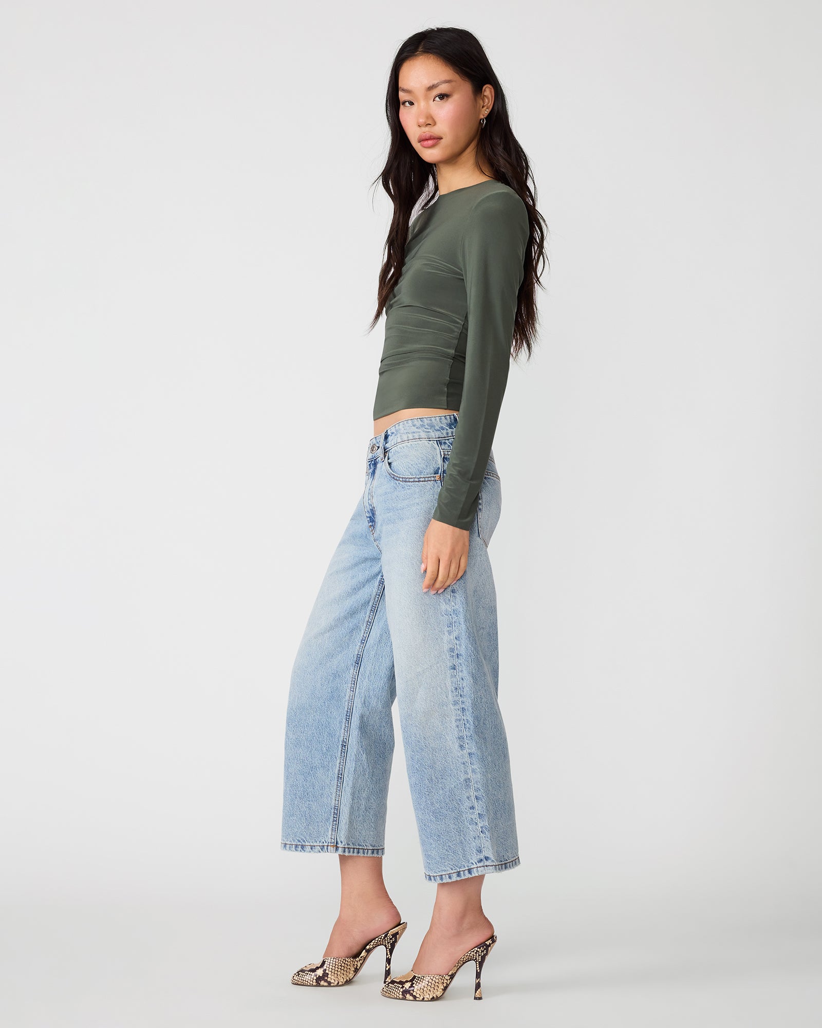 SELINE KNIT TOP DARK OLIVE - view 3