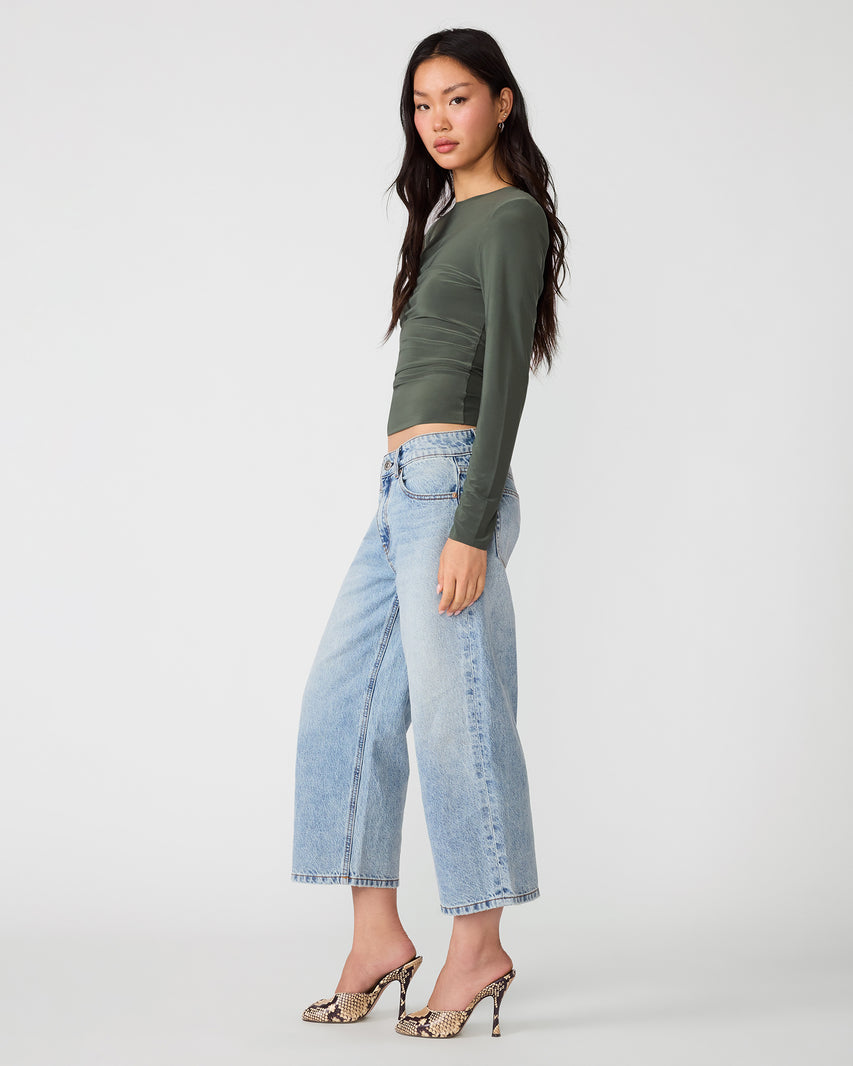 SELINE KNIT TOP DARK OLIVE - view 3