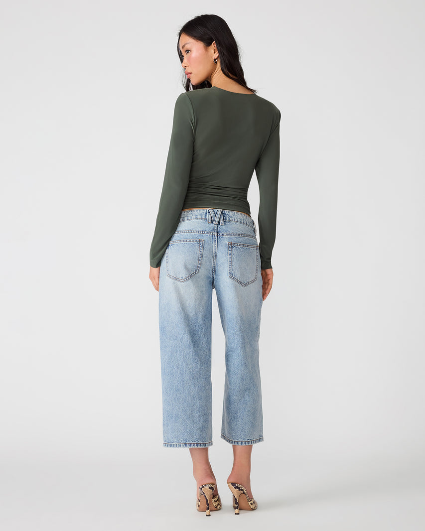 SELINE KNIT TOP DARK OLIVE - view 4