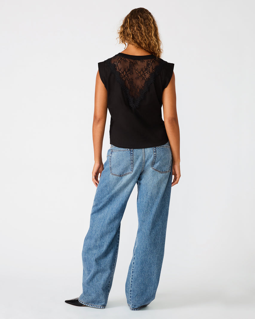 SHANA KNIT TOP BLACK - view 6