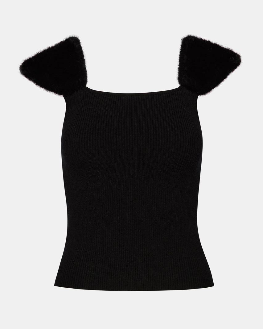 MADELYN SWEATER TOP BLACK - view 7