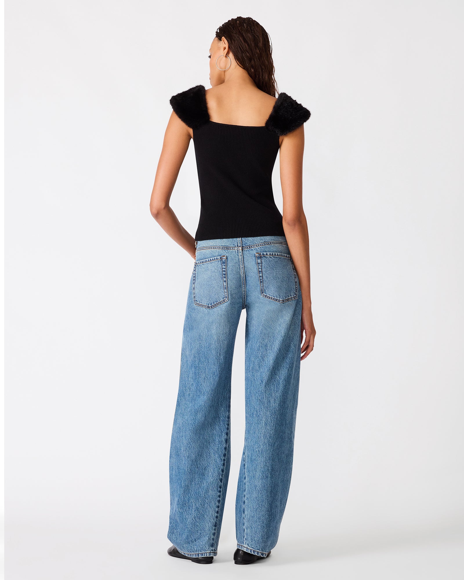 MADELYN SWEATER TOP BLACK - view 4