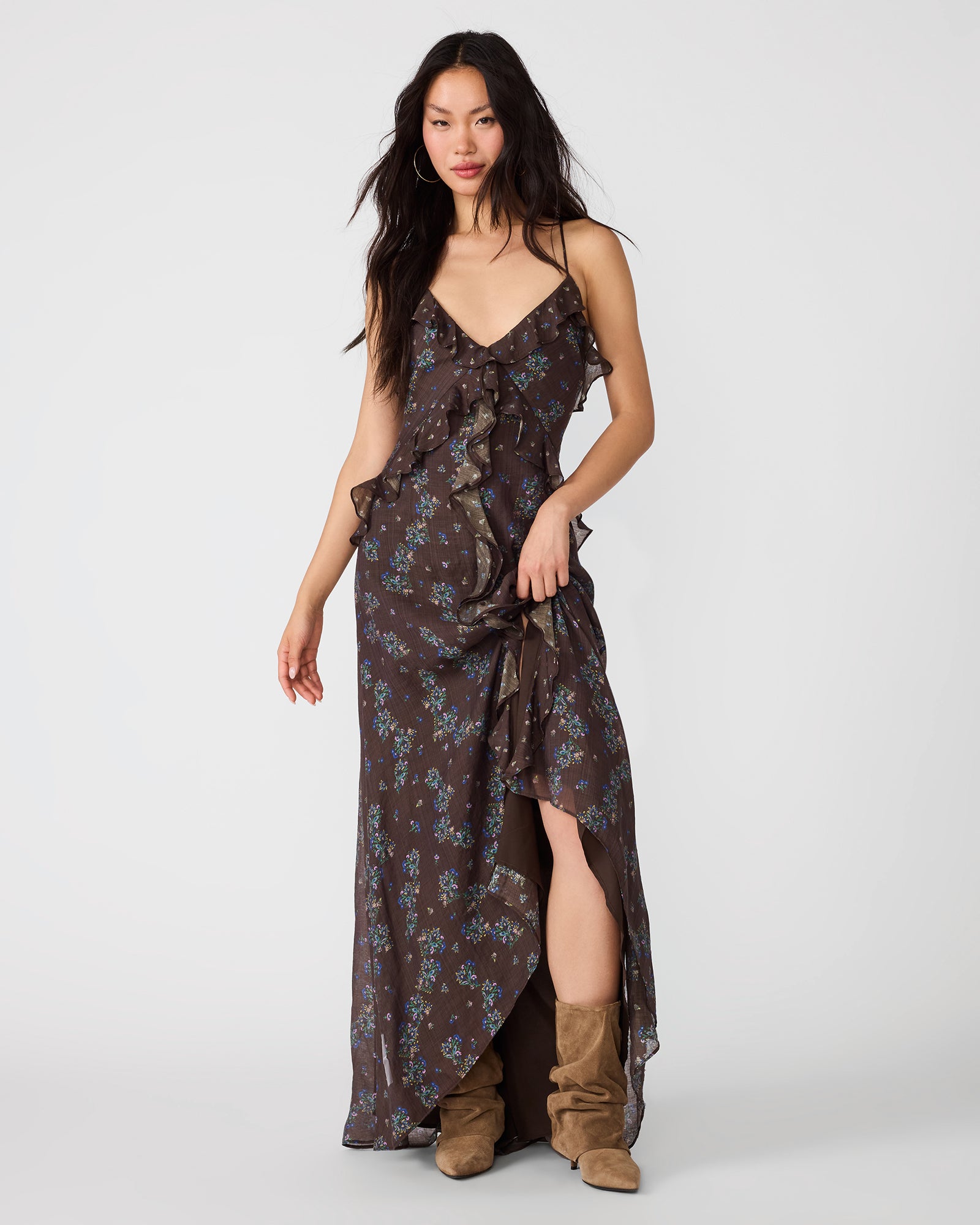 ROSELYN DRESS DARK ESPRESSO