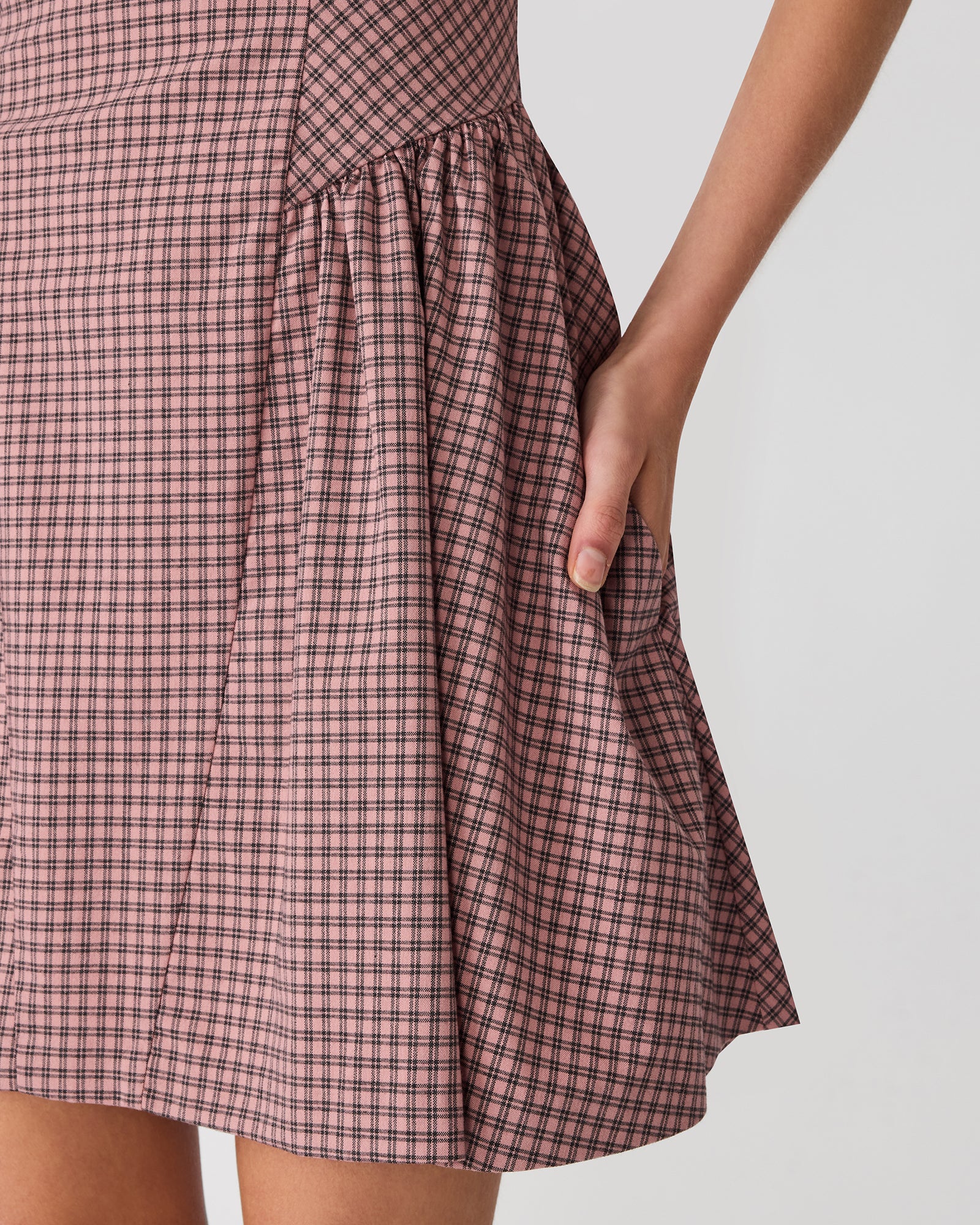 PAULINNA DRESS BLUSH PLAID - view 5