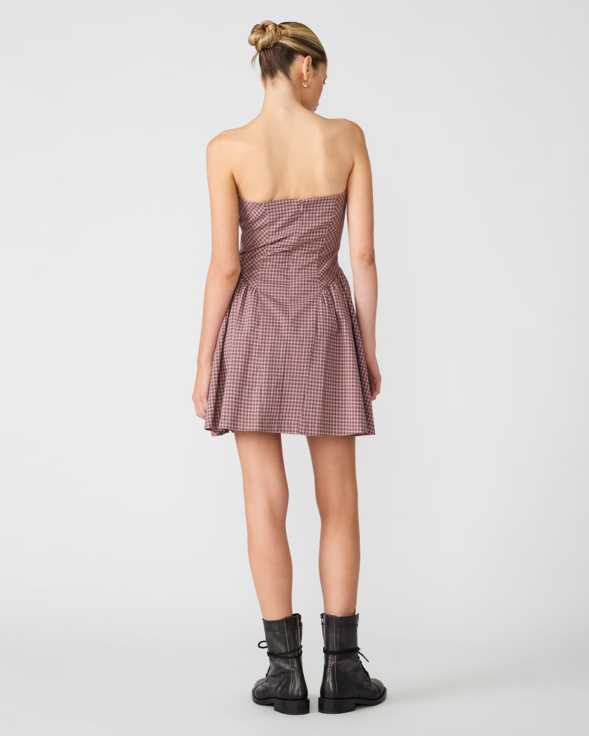 PAULINNA DRESS BLUSH PLAID - view 4