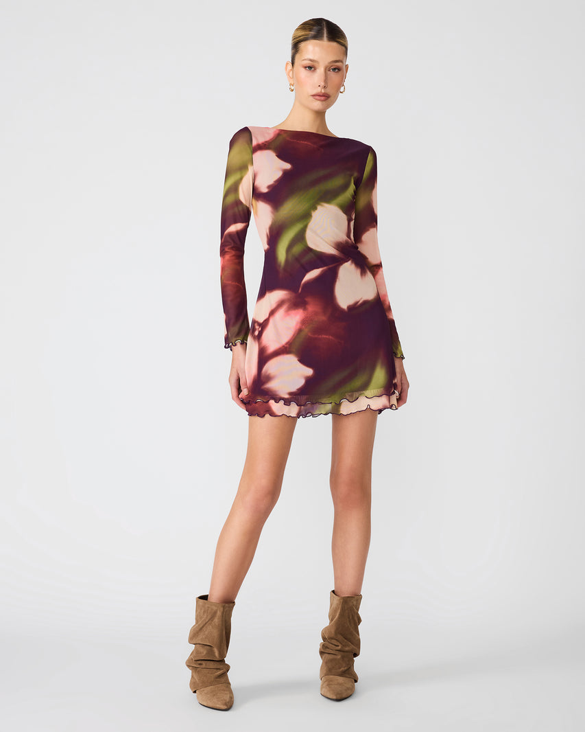 LARISA DRESS BLURRY FLORAL