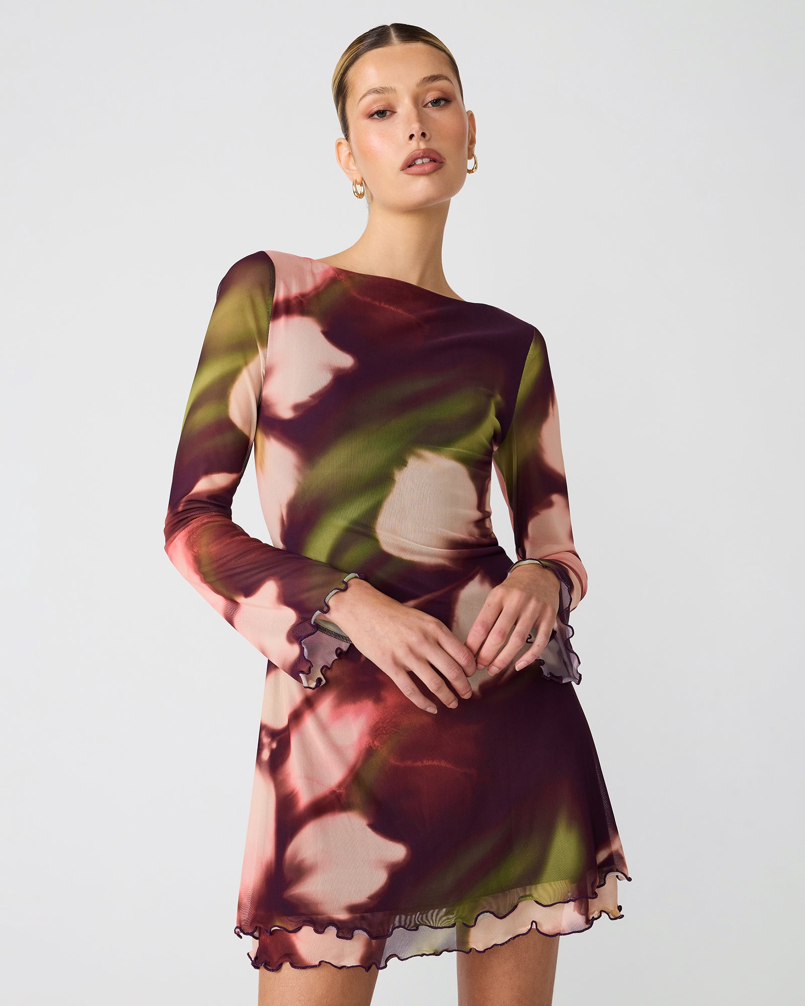 LARISA DRESS BLURRY FLORAL - view 4