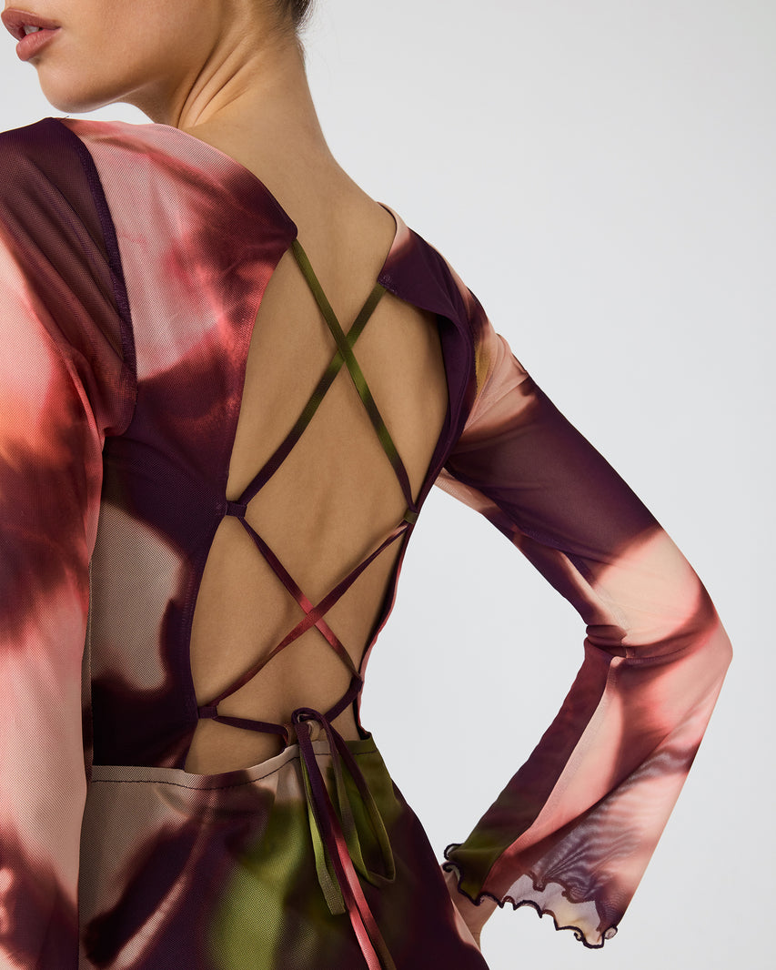 LARISA DRESS BLURRY FLORAL - view 7