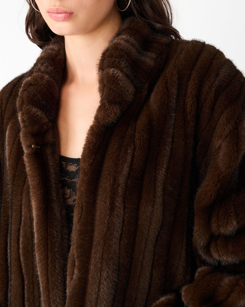 PECLAIR COAT WOLF BROWN - view 4
