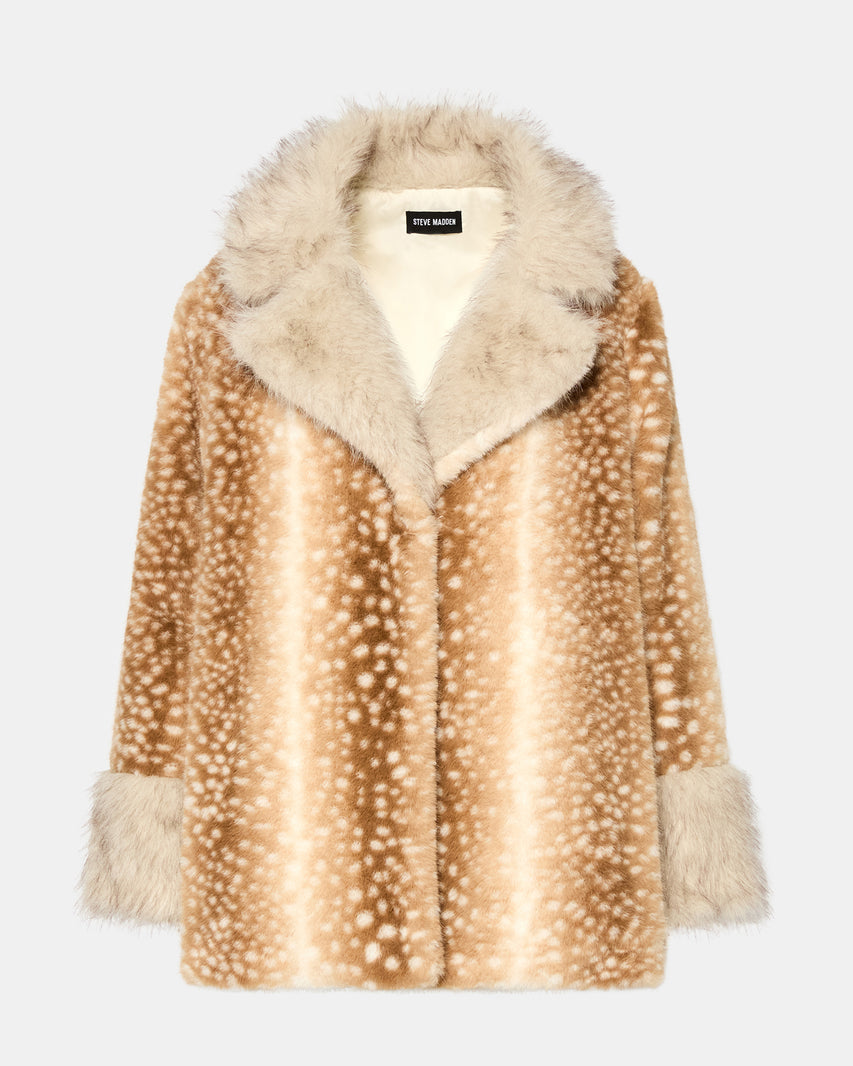 CARMELINA COAT SMOKEY BROWN - view 6