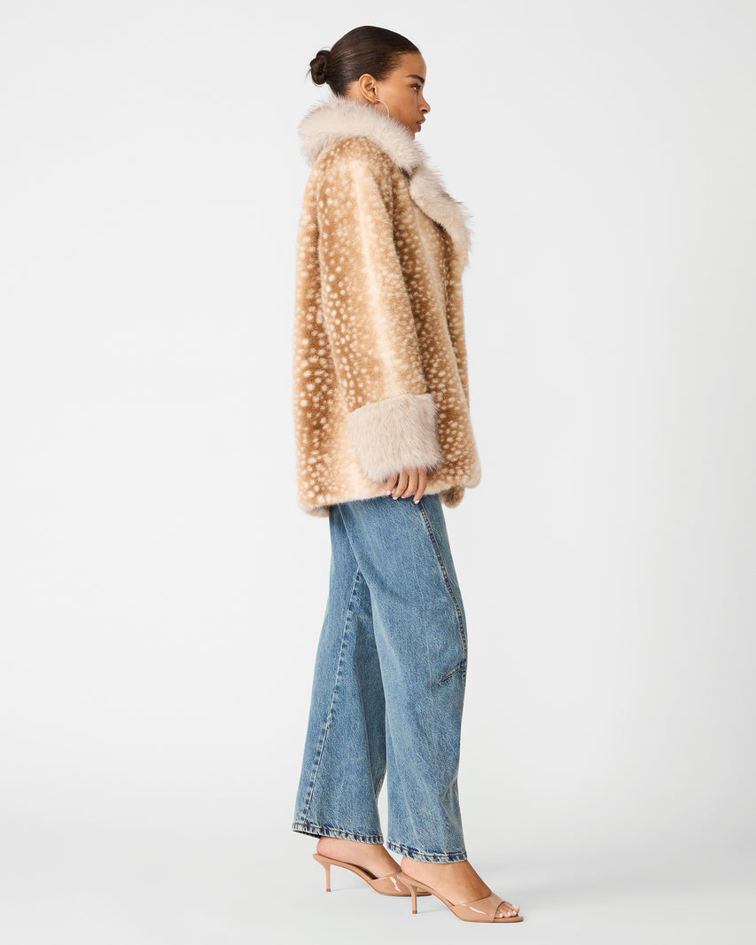 CARMELINA COAT SMOKEY BROWN - view 3