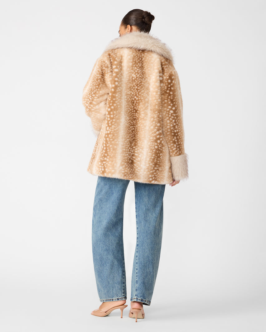 CARMELINA COAT SMOKEY BROWN - view 4