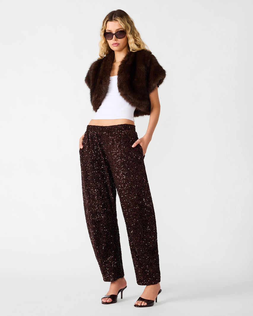 ARLET PANT DARK TOFFEE