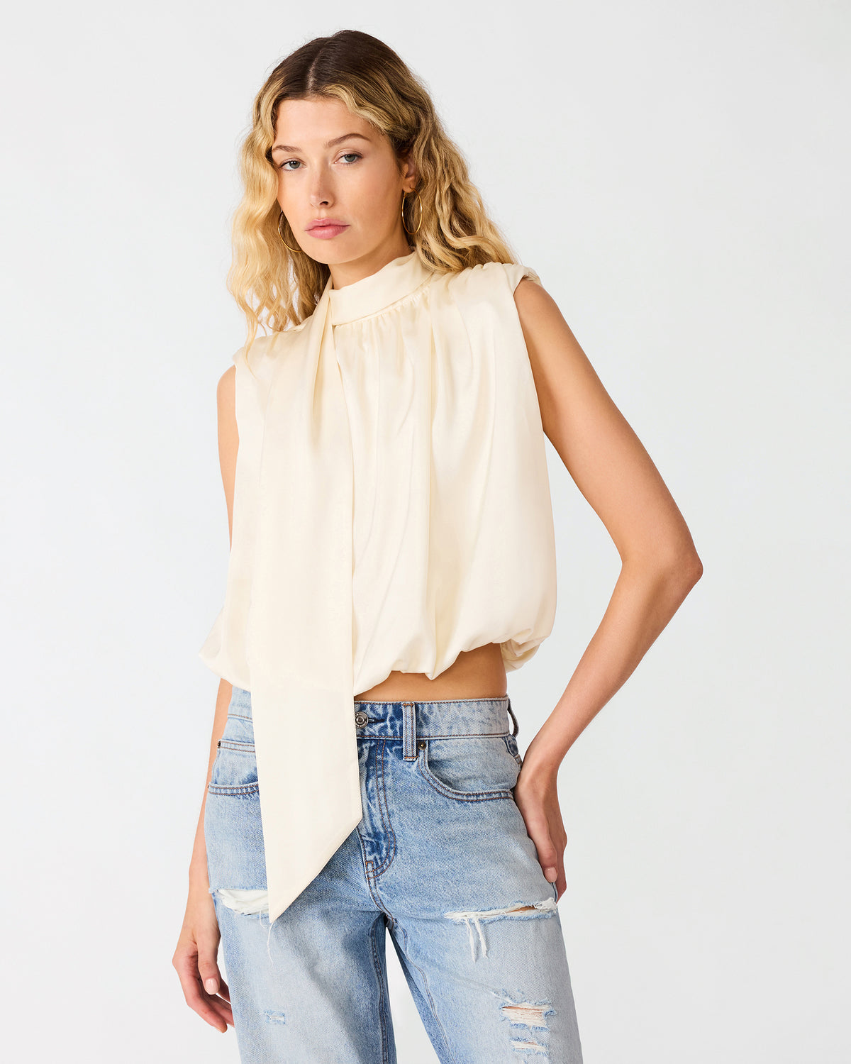 MELINNA TOP BIRCH WHITE
