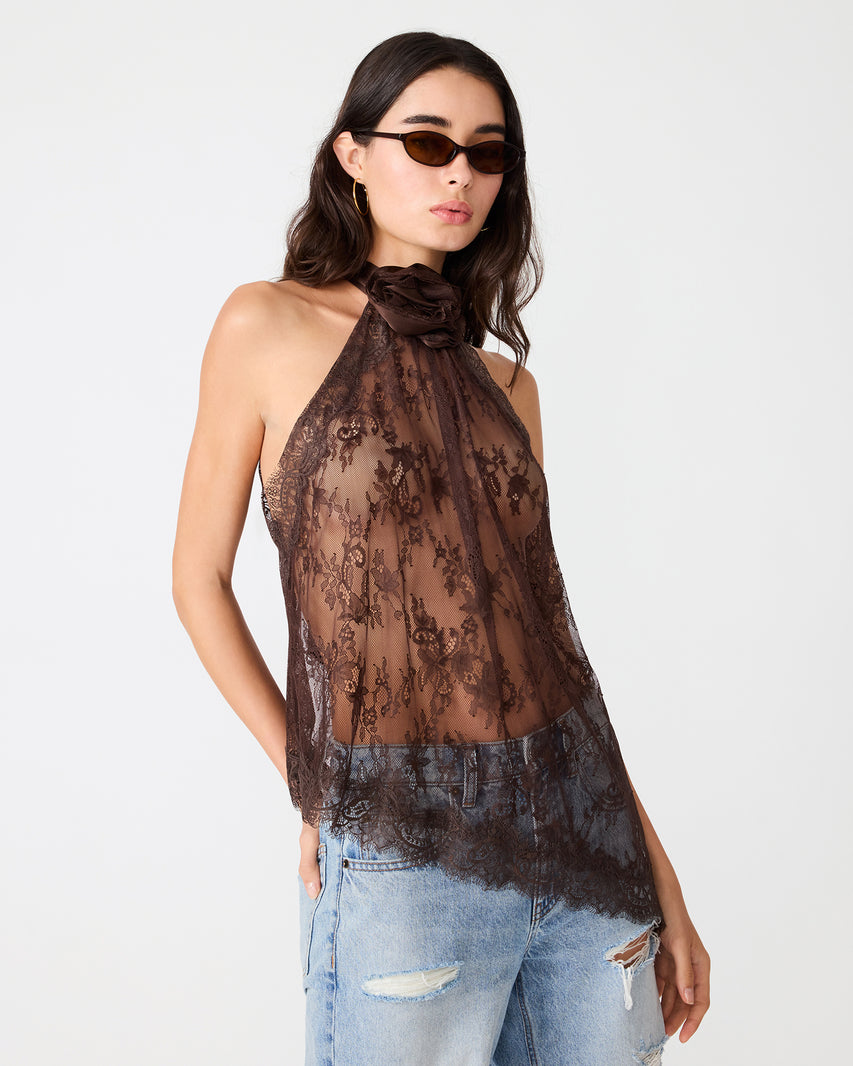 ROSELLE TOP DARK TOFFEE